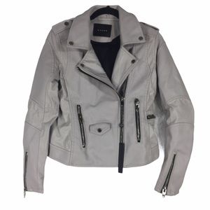 BLANK NYC Asymmetrical Faux Leather Moto Jacket
